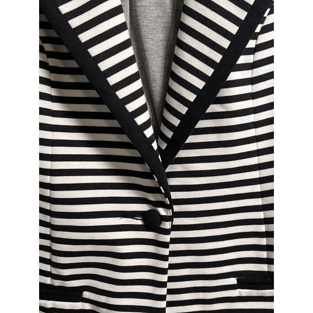 41 Hawthorn Black & White Striped Stretch Blazer ā Size Small - Picture 5 of 5